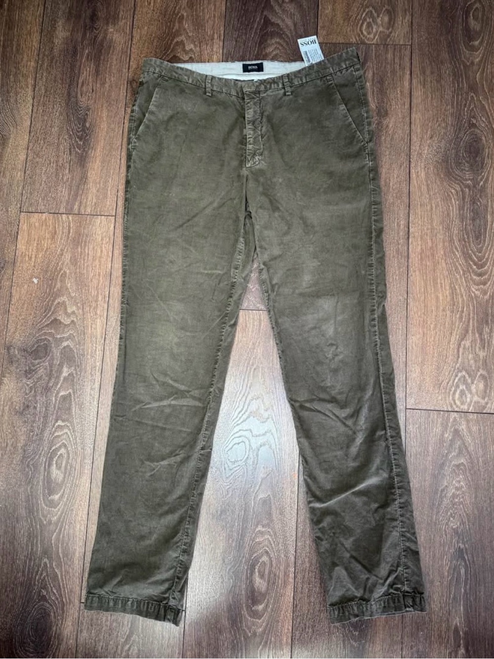 Boss Olive Green Corduroy Men’s Pants